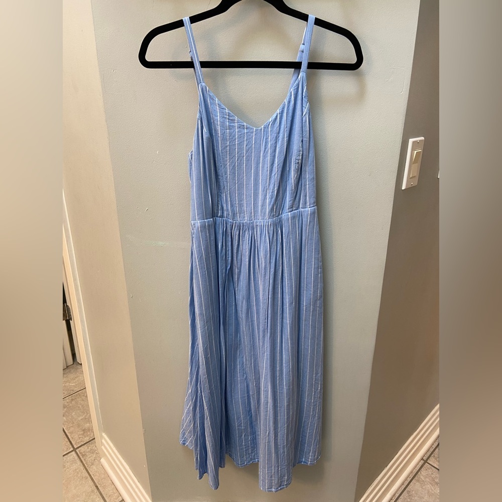 Old Navy Blue Stripe midi dress